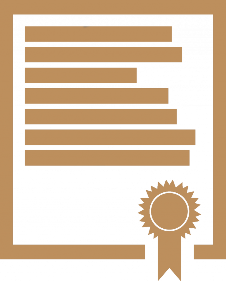 Icono informe dorado